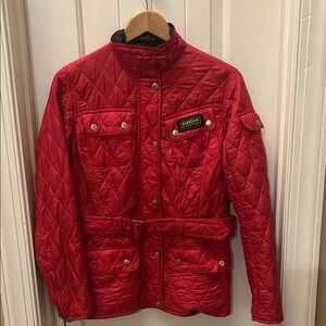 Barbour Red Quilted Utility Jacket